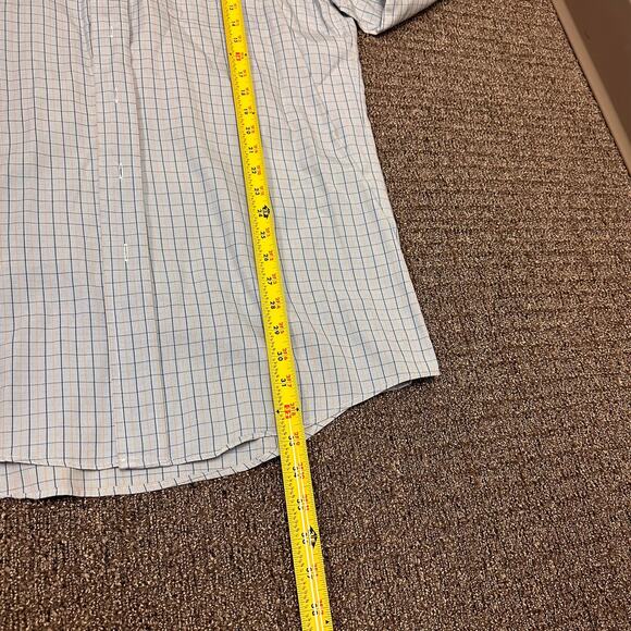 Lands End Shirt‎ Men’s Size 16-36 Tall Pinpoint Oxford Blue Pinstripe Button Up - Picture 6 of 6